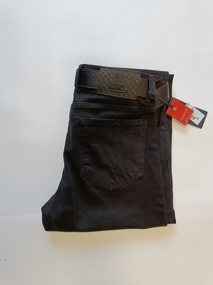 Мужские джинсы COBBELTI  1703 прямые черные арт. 1703cobelti