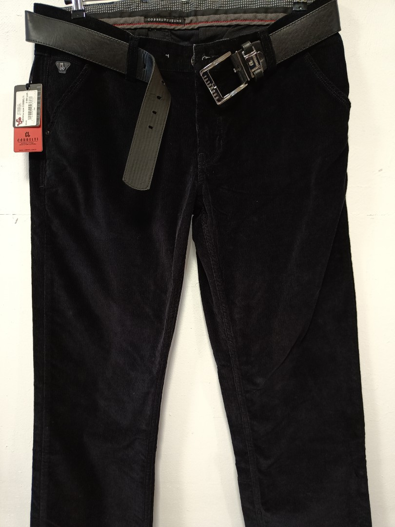 Мужские джинсы COBBELTI  7549 прямые вельвет черные арт. 7549cobelti